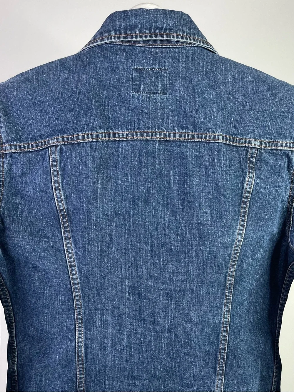 Calvin Klein Jeans Denim Jacket Boys Large L Dark Wash Button Front Cotton